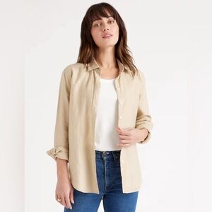 Quince Beige Button Down Shirt